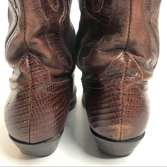 NINE WEST Vintage Cowboy Leather Boots 7.5 - Picture 10 of 13